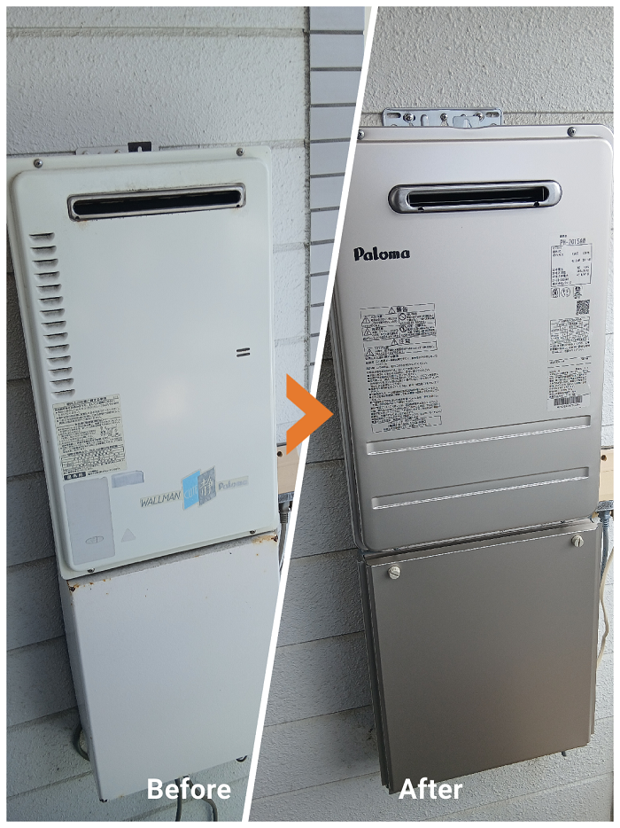 仙台市青葉区　Ｔ様　アパート給湯専用　給湯器交換